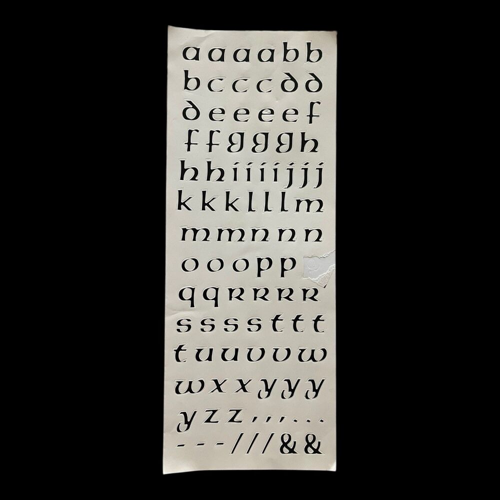 Scrapbooking Alphabet Sticker Lot 11 Incomplete Sheets Alphabitties and More - Picture 5 of 16